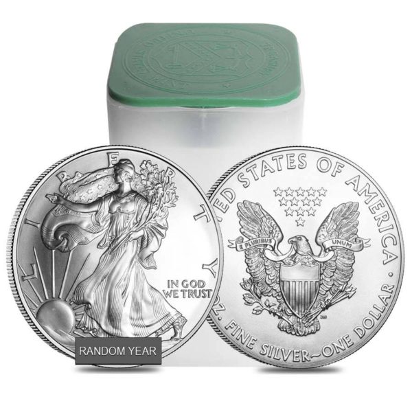 20 oz Mint Tube - 1 oz American Silver Eagles BU (Random Year)