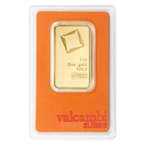 1 oz .9999 Fine Gold - Valcambi - In Assay