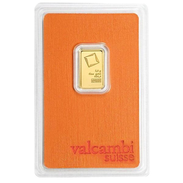 2.5 gram Gold Bar - Valcambi (In Assay)