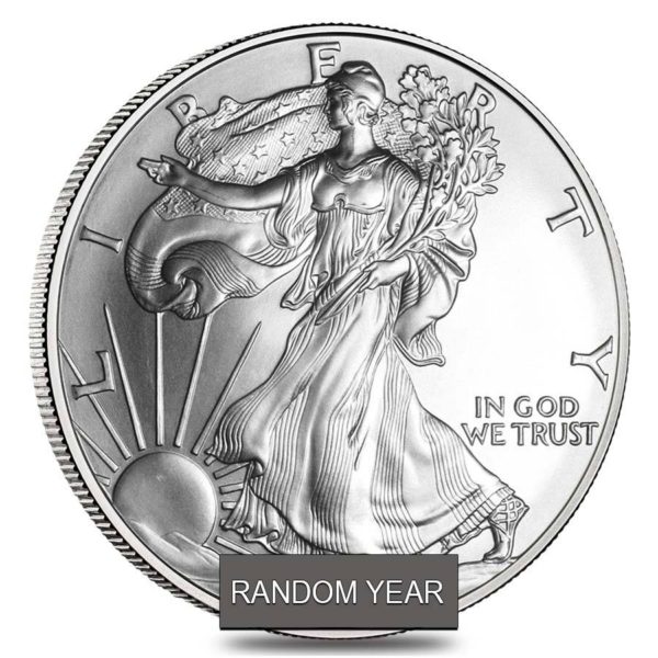 1 oz American Silver Eagle Coin BU (Random Year)