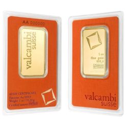 1 oz .9999 Fine Gold Bar - Valcambi - New in Assay
