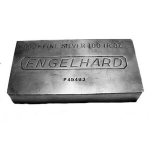 100 oz .999 Fine Silver Bar - Engelhard