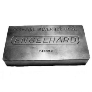 100 oz .999 Fine Silver Bar - Engelhard