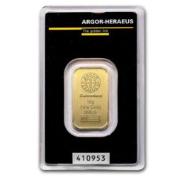 10 Gram .9999 Fine Gold - Argor Heraeus