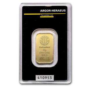 10 Gram .9999 Fine Gold - Argor Heraeus