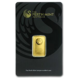 5 Gram Perth Mint Gold Bar .9999 Fine (in Assay)