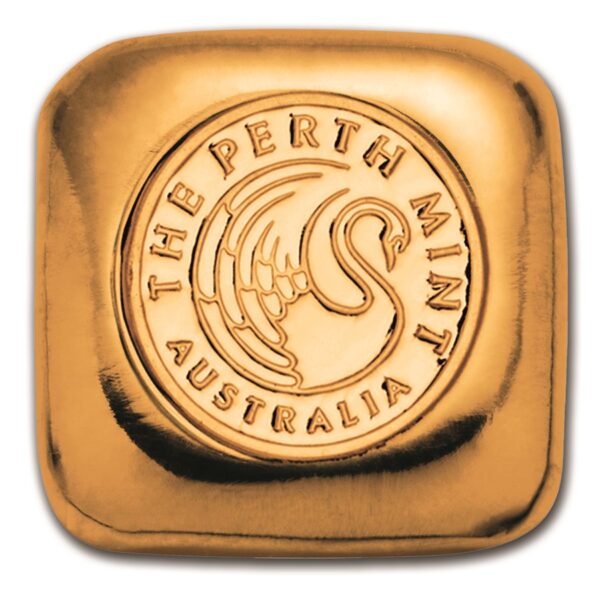 1 oz Gold Bar - Perth Mint Gold Button (Serialized)