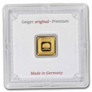 1 gram Gold Bar - Geiger Edelmetalle (Encapsulated w/Assay)