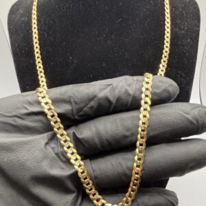 14KT Flat Cuban Link Chain - 19.8 Grams - 22 Inch - 5MM