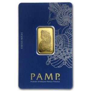 10 gram .9999 Fine Gold Bar - PAMP Lady Fortuna Veriscan® (In Assay)