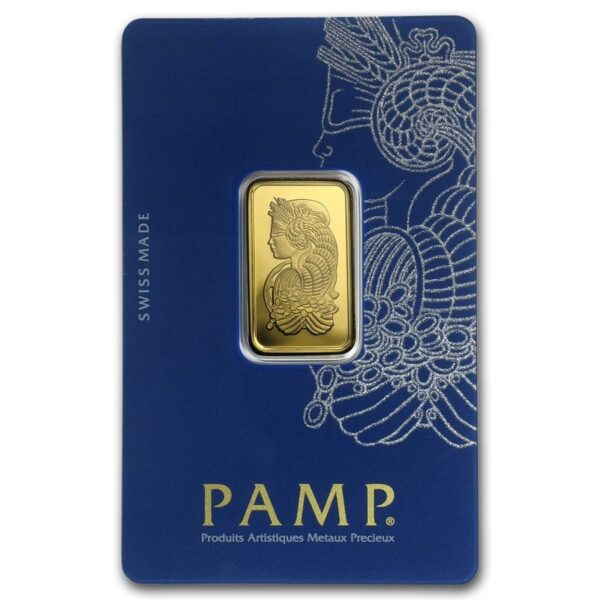 10 gram .9999 Fine Gold Bar - PAMP Lady Fortuna Veriscan® (In Assay)