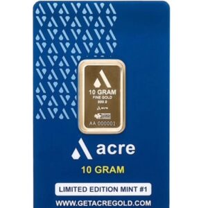 10 Grams .9999 Fine Gold - Acre Gold - New in Assay