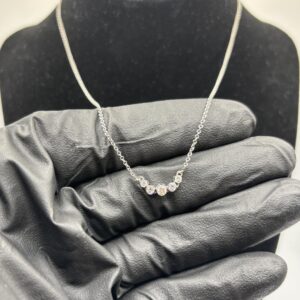 14KT White Gold Diamond Necklace