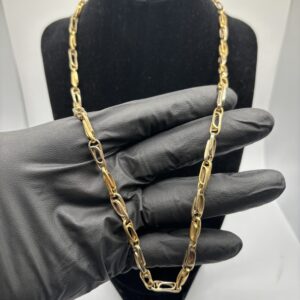 14KT Yellow and White Gold Link Chain