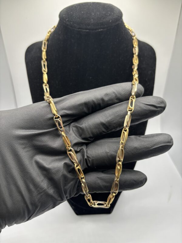 14KT Yellow and White Gold Link Chain