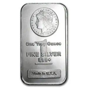 1 oz .999 Fine Silver Bar - Morgan Design - New/Sealed
