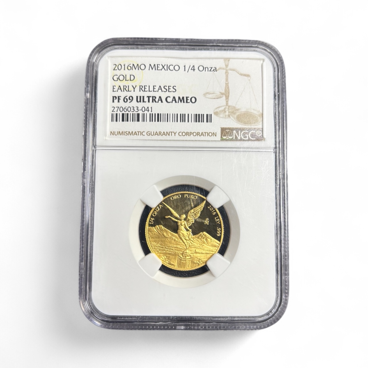 2016MO Mexico 1/4 Onza Gold - Early Releases - PF69 ULTRA CAMEO