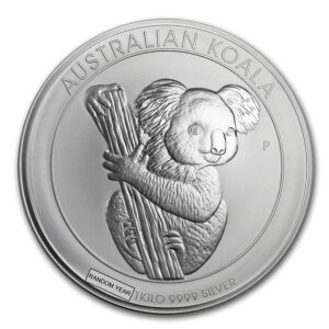 1 Kilo (32.15 ozt) .999 Fine Silver - Australian Silver Koala BU (Random Year)