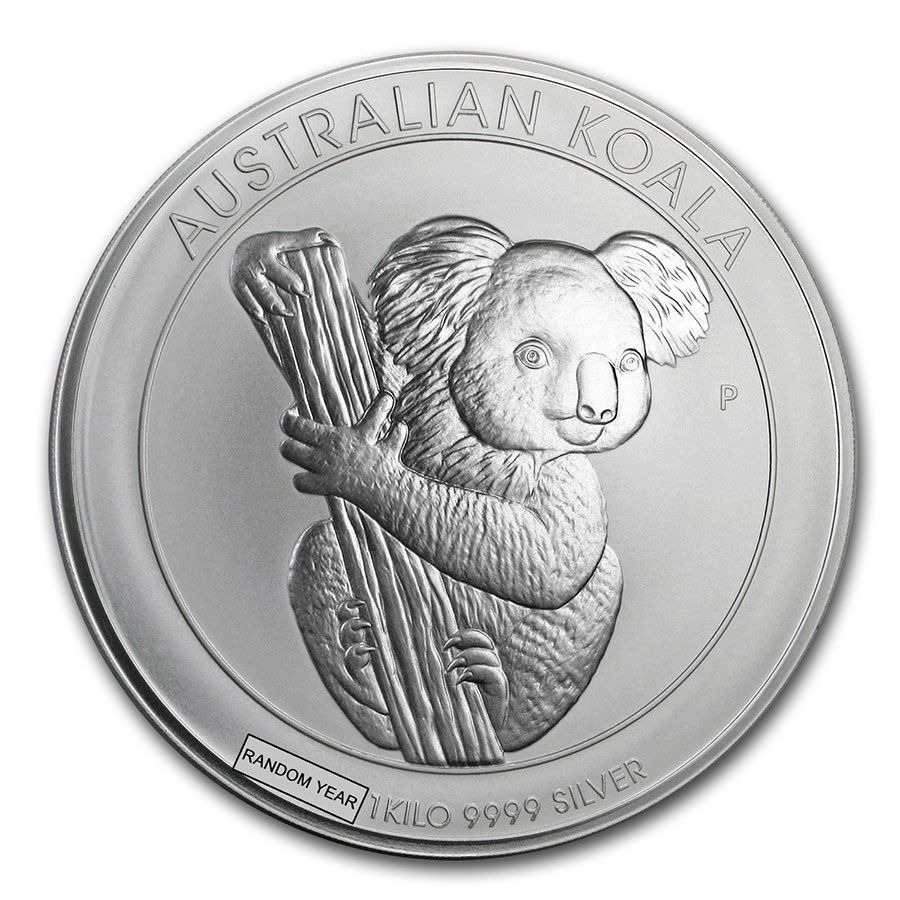 1 Kilo (32.15 ozt) .999 Fine Silver - Australian Silver Koala BU (Random Year)