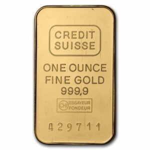 1 oz .999 Fine Gold - Credit Suisse - Sealed - Vintage Bar