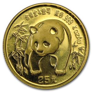 China 1/4 oz .9999 Fine Gold Panda BU - Random Year