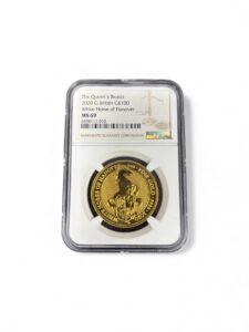 2020 Great Britain - 1 oz .9999 Fine Gold - Queen's Beast - White Horse of Hanover - NGC MS69