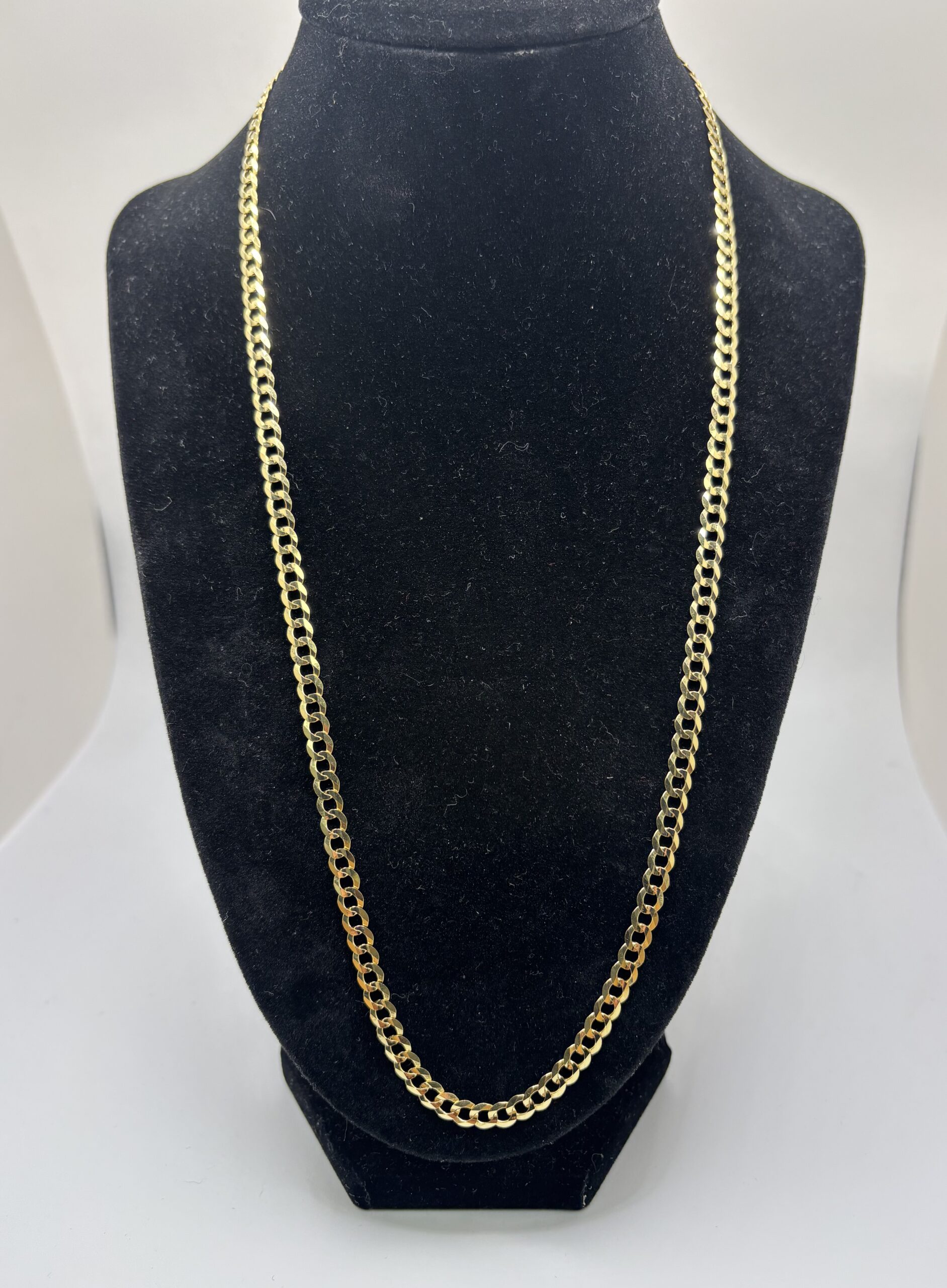 14KT Yellow Gold - Flat Cuban Link Chain - 18.9 Grams - 22 Inch - 5.5MM - Image 2