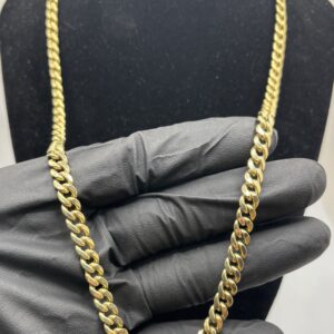 14KT Yellow Gold - Semi Hollow Cuban Link Chain - 20.3 Grams - 6MM - 21 Inches