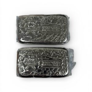 (20 oz Lot) 2 - 10 oz .999 Fine Silver Cast-Poured Bars - Pioneer Metals