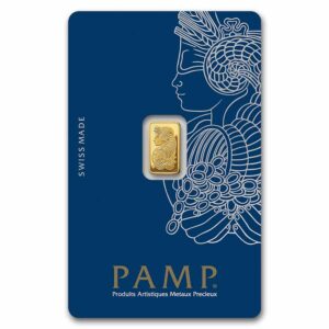 1 Gram .999 Fine Gold Bar - PAMP Lady Fortuna VERISCAN™ (In Assay)