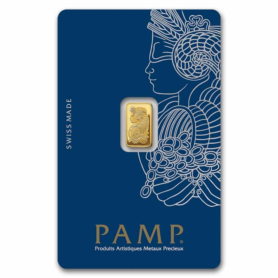 1 Gram .999 Fine Gold Bar - PAMP Lady Fortuna VERISCAN™ (In Assay)