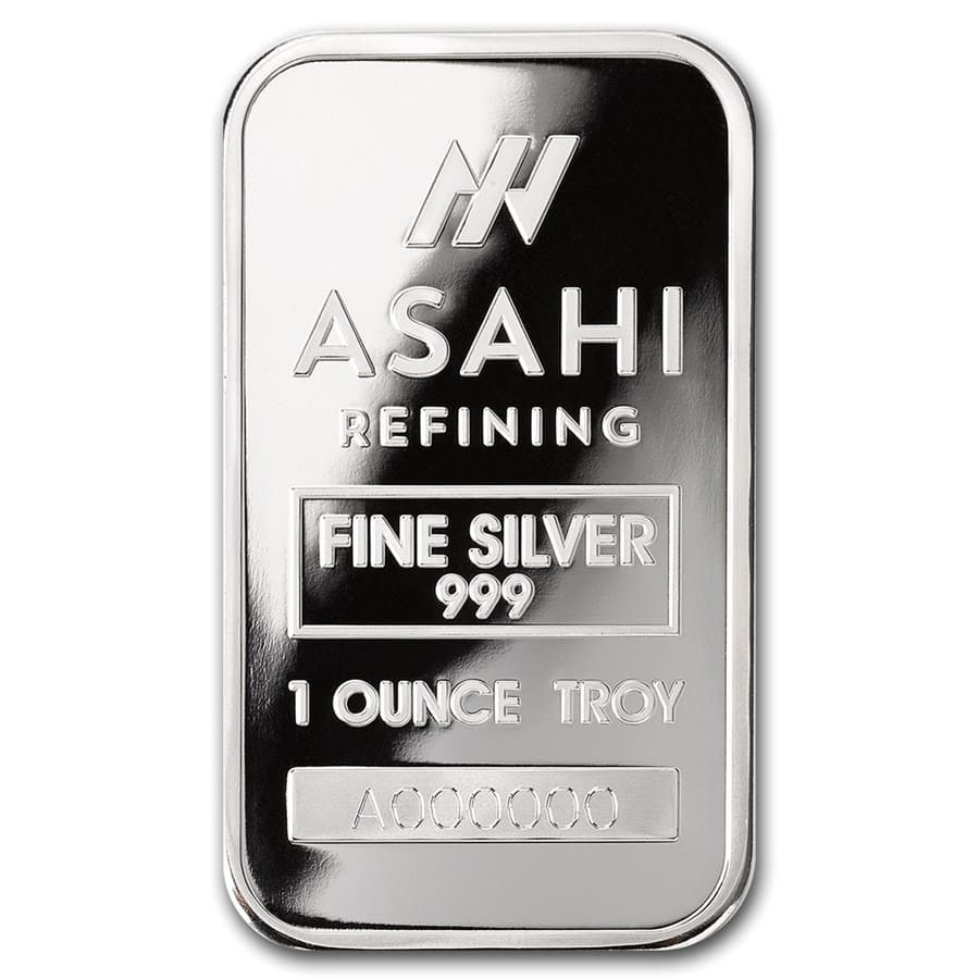 1 oz .999 Fine Silver Bar - ASAHI - Secondary Market