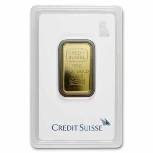 20 Gram .999 Fine Gold Bar - Credit Suisse Statue of Liberty (New Assay)