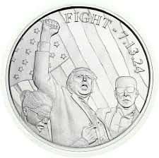 (20 oz Tube) 1 oz .999 Fine Silver Rounds - TRUMP - FIGHT 2024
