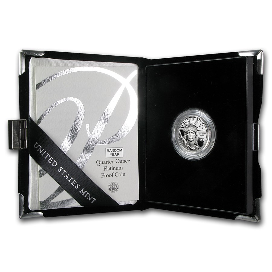 1/4 oz Proof American Platinum Eagle (Random Year, w/Box & COA)