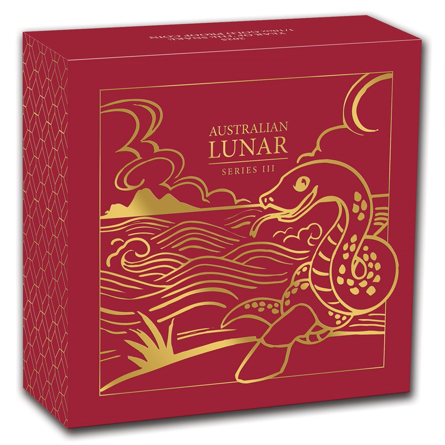 2025 Australia 1/10 oz Gold Lunar Snake Proof (w/Box & COA) - Image 3