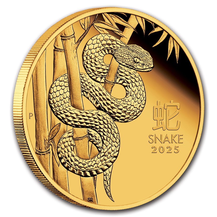 2025 Australia 1/10 oz Gold Lunar Snake Proof (w/Box & COA)