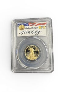 2022-W $10 1/4 oz American Gold Eagle - PCGS PR69DCAM - First Day of Issue - Reagan Legacy Series