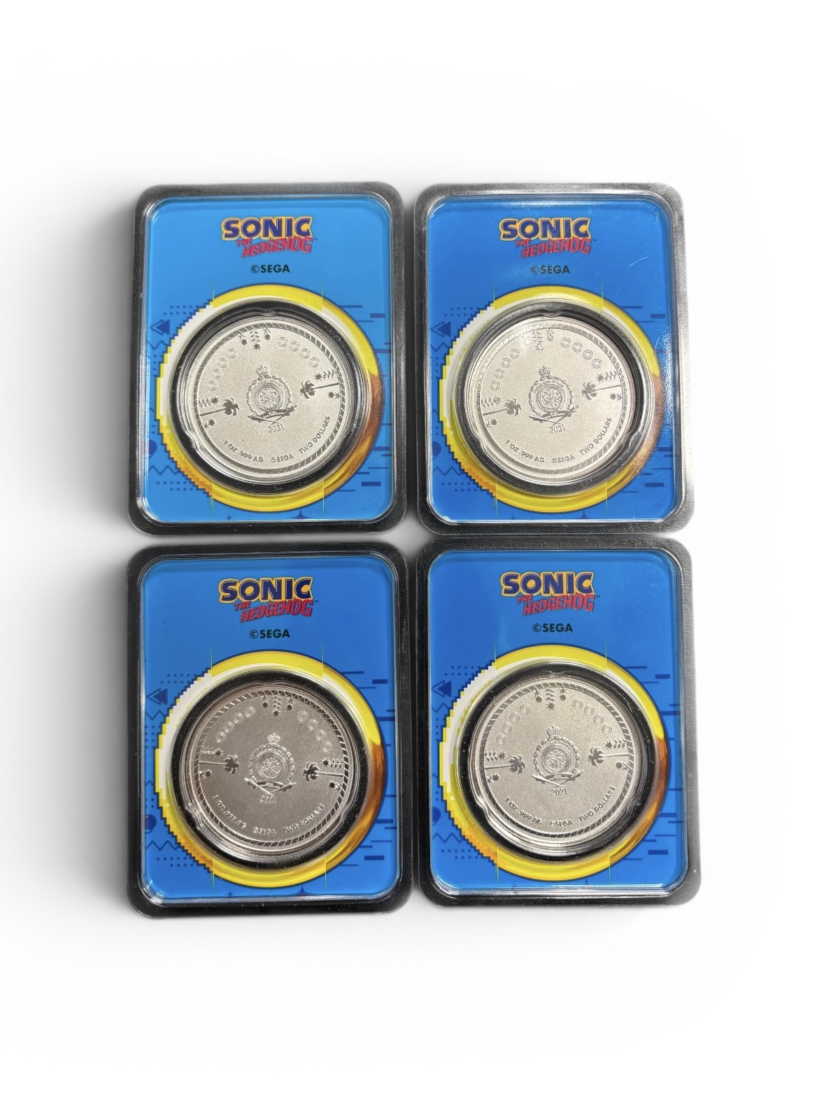 (4) 1 oz .999 Fine Silver Rounds - Sonic The HedgeHog = - Image 2