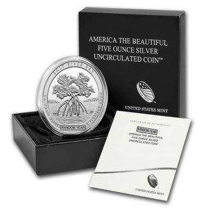 Burnished 5 oz .999 Fine Silver ATB Random Park (w/Box & COA)