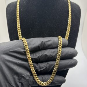 14KT Yellow Gold - Solid Cuban Link Chain - 61.9 Grams - 22.5 Inch - 6MM