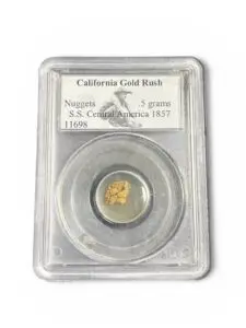 S.S. Central America - California Gold Rush -1857 - 0.5 Grams Gold Nuggets - PCGS - Collectors Universe