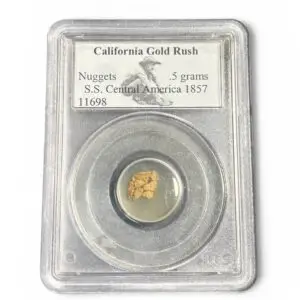 S.S. Central America - California Gold Rush -1857 - 0.5 Grams Gold Nuggets - PCGS - Collectors Universe