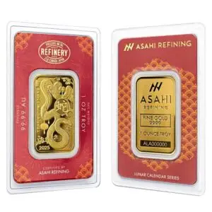 2025 - 1 oz .9999 Fine Gold - ASAHI - Lunar Snake (in Assay)