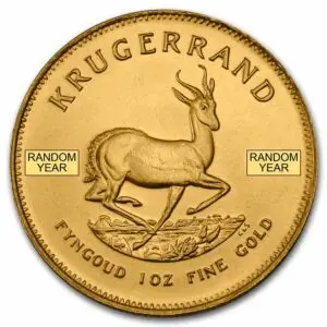 South African 1 oz Gold Krugerrand Coin BU (Random Year)