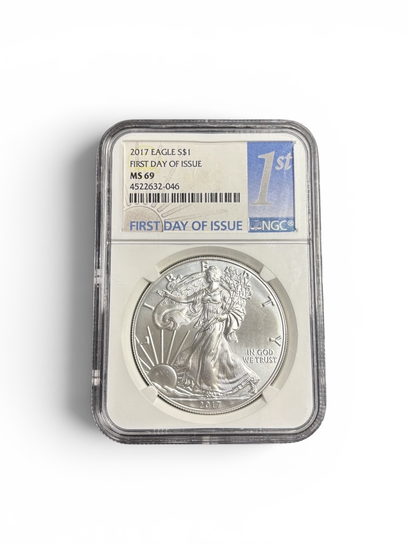 2017 - 1 oz American Silver Eagle - First Day Issue - NGC MS69