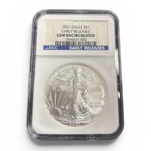 2007 - 1 oz American Silver Eagle - GEM UNCIRCULATED - Early Release - NGC