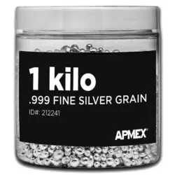 1 Kilo .999 Silver Grain/Shot .999+ Fine