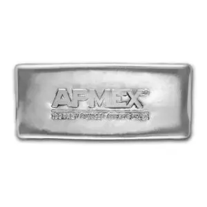 100 oz .999 Fine Silver Cast-Poured Bar - APMEX - In Original Box