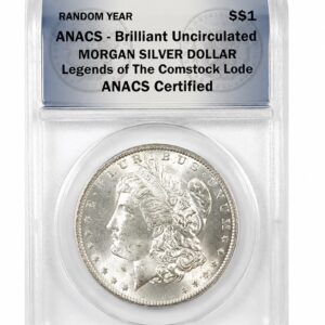 ANACS Certified - Morgan Dollar Brilliant Uncirculated - Legends of the Comstock Lode